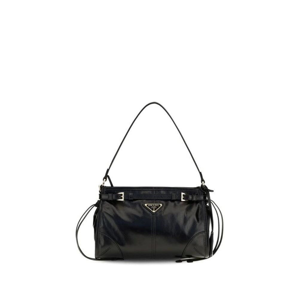 Prada Black Calf Leather Bos Taurus Women's Handbag